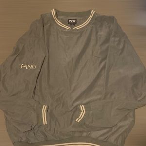 Men’s Ping Collection Large Pullover Windbreaker Olive Green